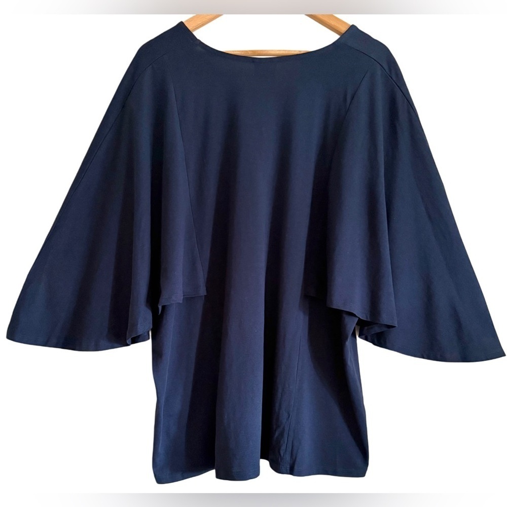 PURE BY ULLA POPKEN Organic Cotton Lightweight Boxy Batwing Sleeve Top 20/22 NWT - Picture 8 of 12